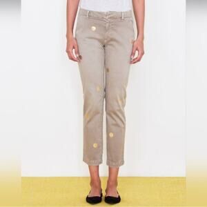 Sundry Beige Pants with Gold Polka Dots Size:26 NWT